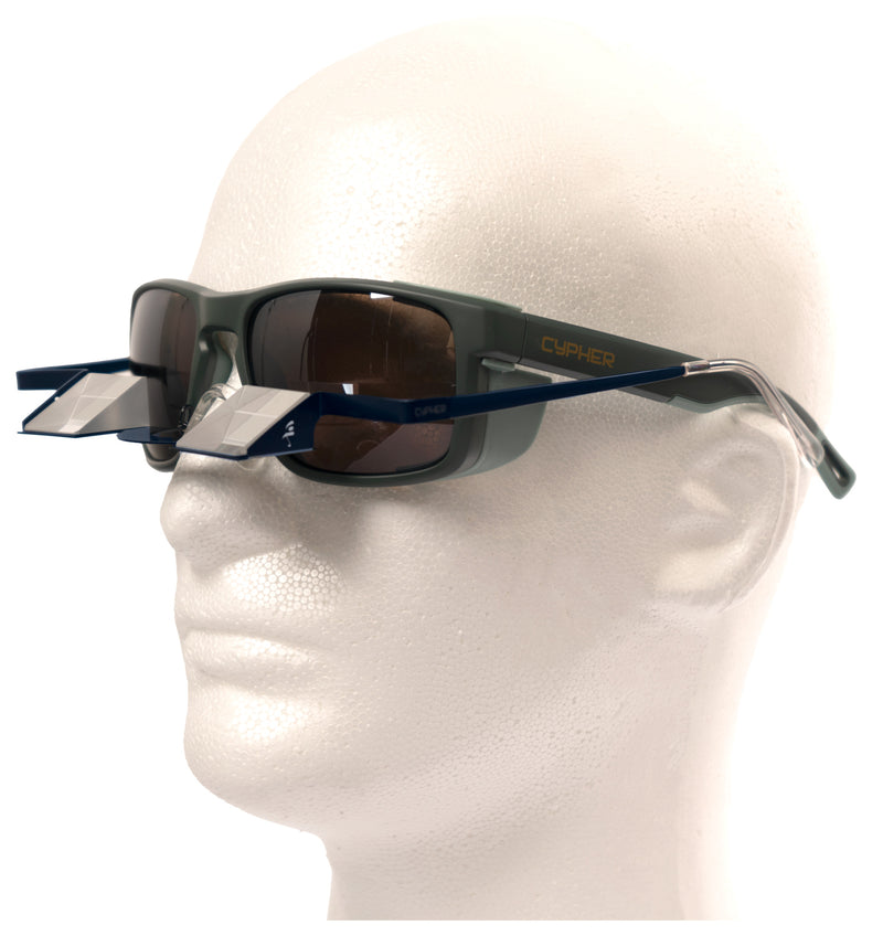 Load image into Gallery viewer, Enhance Your Climbing Experience with Cypher Steel Fram Belay Glasses in Sapphire
