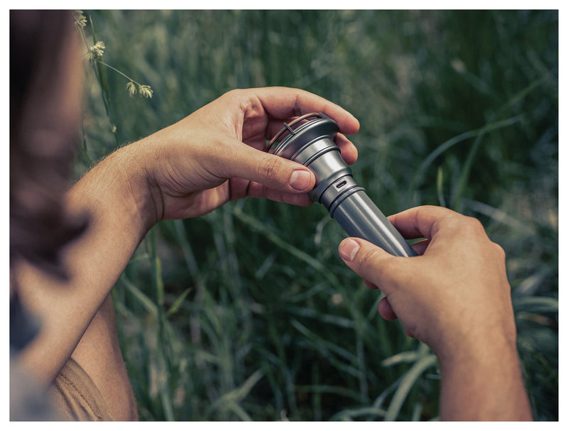 Load image into Gallery viewer, Barebones Vintage Flashlight Gunmetal
