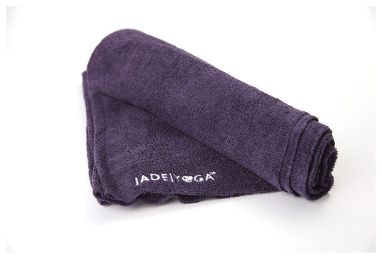 Jade Yoga Mat Towel 24" X 72" - Purple: Stay Cool and Comfortable During Your Practice