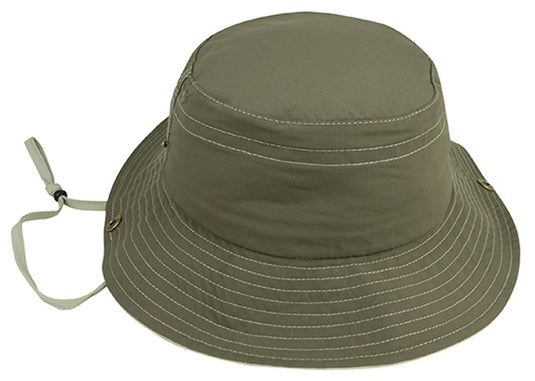 Outdoor Adventure Ready: Mega Cap Outback Bucket Hat in Brown/Khaki - Size M/L