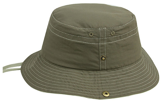 Outdoor Adventure Ready: Mega Cap Outback Bucket Hat in Brown/Khaki - Size M/L