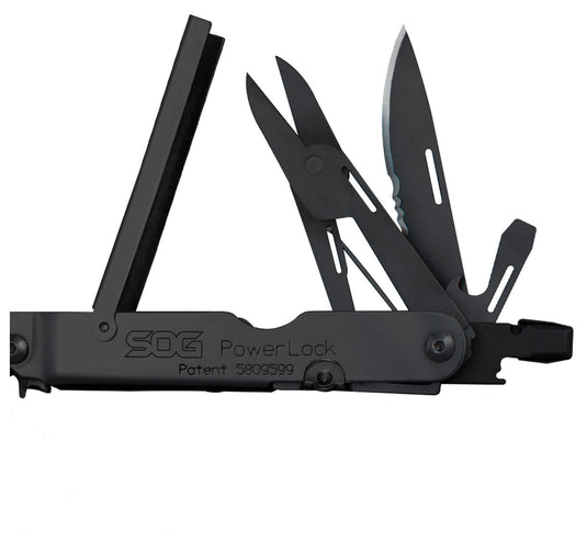 SOG PowerLock Multi-Tool with Scissors - Black