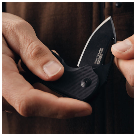 SOG Stout Black Folding Knife - Boxed Set