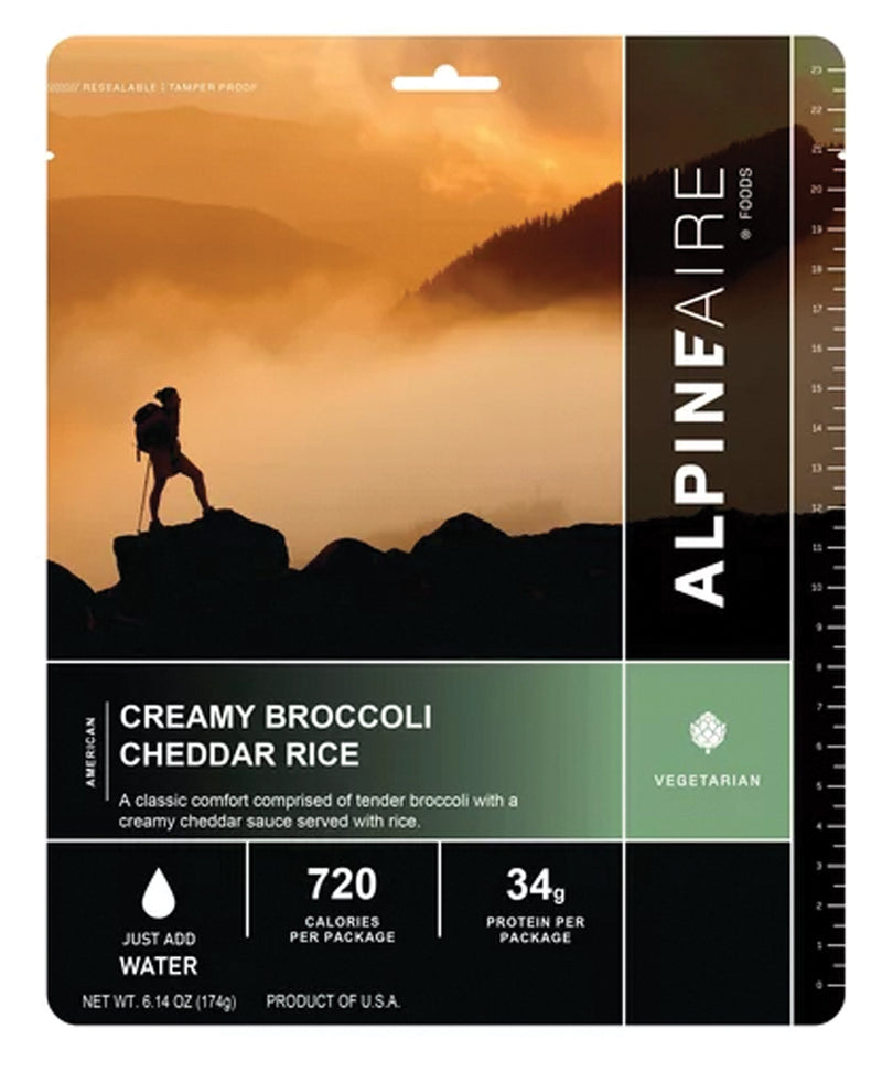 Load image into Gallery viewer, Alpine Aire Creamy Broccoli Cheddar Rice: Delicious and Easy Backpacking Meal
