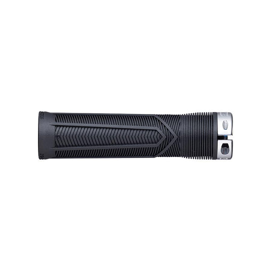 RaceFace Chester Grips - Lock-On, Black/Silver, 34mm