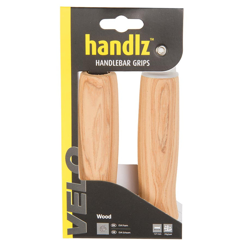 Load image into Gallery viewer, Velo Handlz Wood EVA Grips 127mm, Brown
