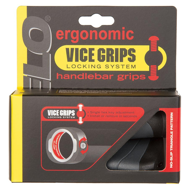 Load image into Gallery viewer, Velo Vice Grips D3 Ergo Grips, 135mm, Black/Grey
