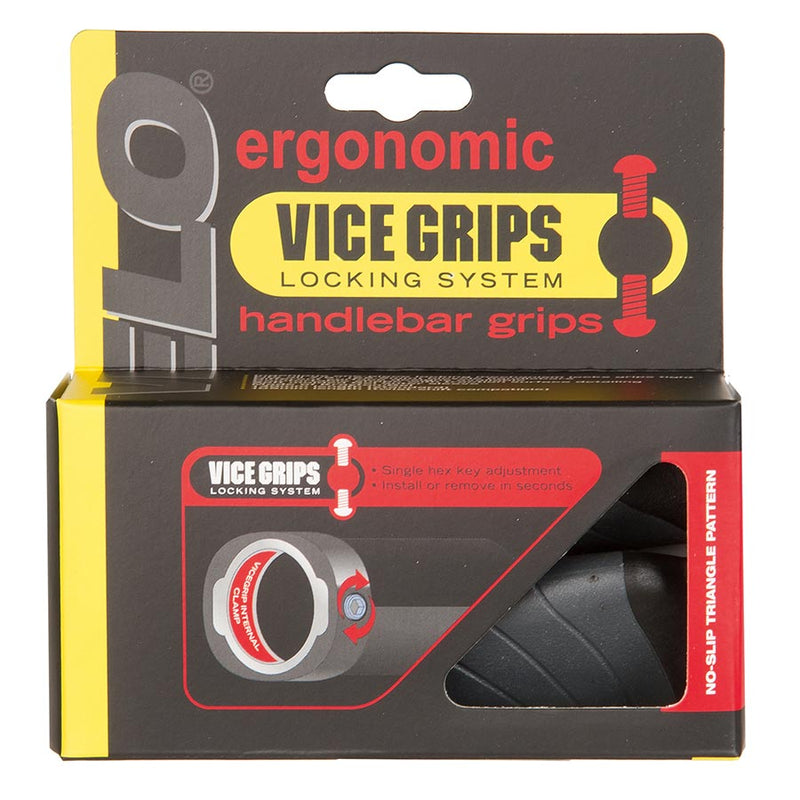 Load image into Gallery viewer, Velo Vice Grips D3 Ergo Grips, 135mm/92mm, Black/Grey
