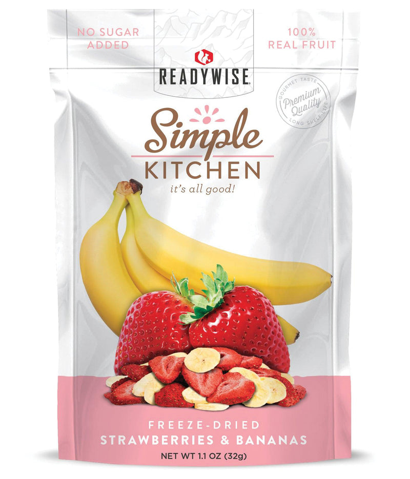 Load image into Gallery viewer, Readywise Simple Kitchen Strawberry Banana Fruit Snacks - Delicious and Nutritious Snacking Option
