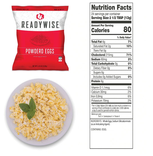 Readywise Wise Powdered Eggs - 144 Serving Emergency Food Supply