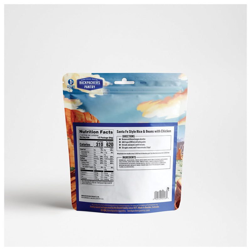 Load image into Gallery viewer, Backpacker's Pantry Santa Fe Rice and Beans with Chicken 2 Servings 340 Calories

