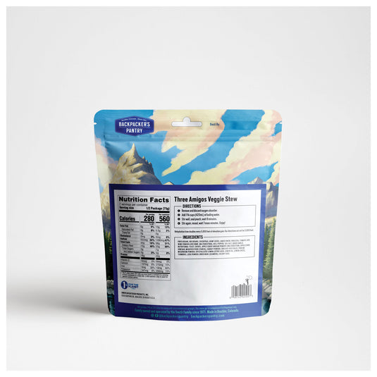 Backpacker's Pantry Three Amigos Veggie Stew 2 Servings 320 Cal Gluten Free Veg