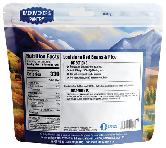 Backpackers Pantry Louisiana Beans & Rice 1p