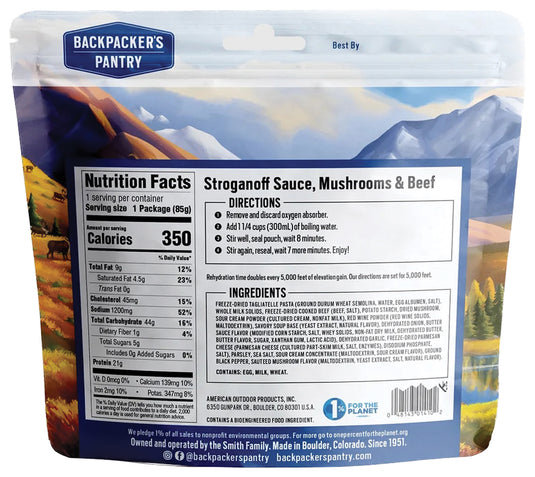 Backpackers Pantry Stroganoff W/ Mushrooms & Beef