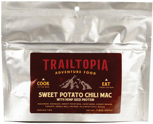 Trailtopia Sweet Potato Chili Mac with Hemp Seed Protein - Nutritious and Delicious Trail Meal