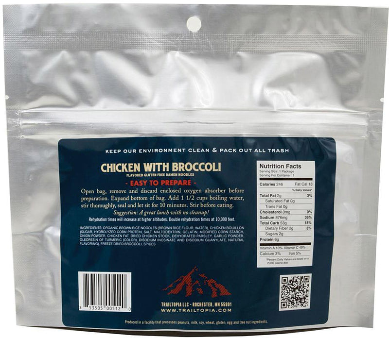 Load image into Gallery viewer, Trailtopia Gluten-Free Chicken and Broccoli Ramen - Convenient and Delicious Trail Meal
