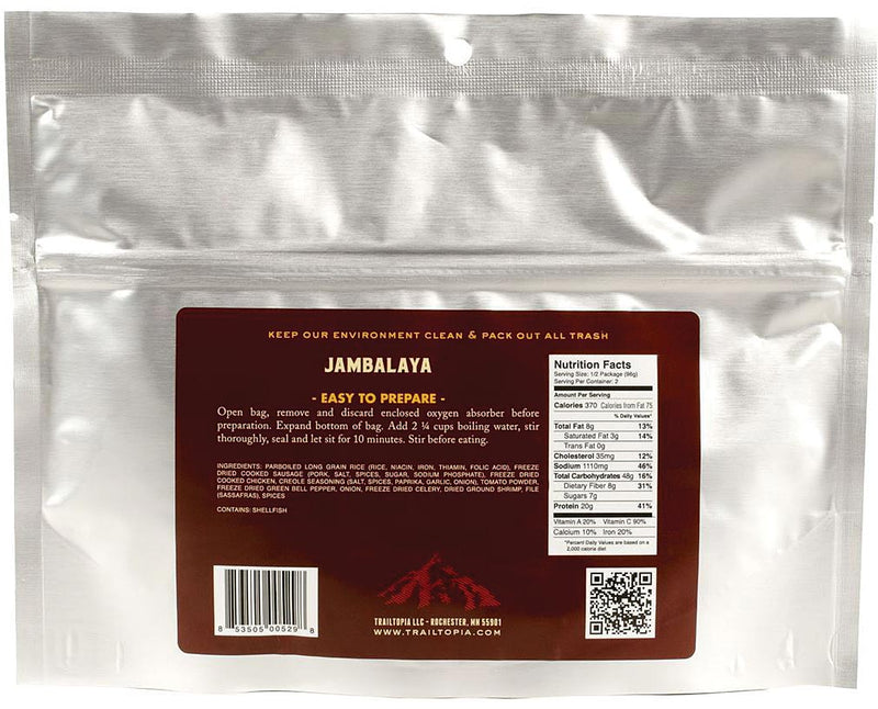 Load image into Gallery viewer, Trailtopia Gluten Free Jambalaya: Delicious and Convenient Trail Meal
