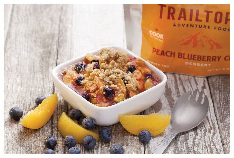Load image into Gallery viewer, Trailtopia Desserts Peach Blueberry Crisp: Delicious Backcountry Treats
