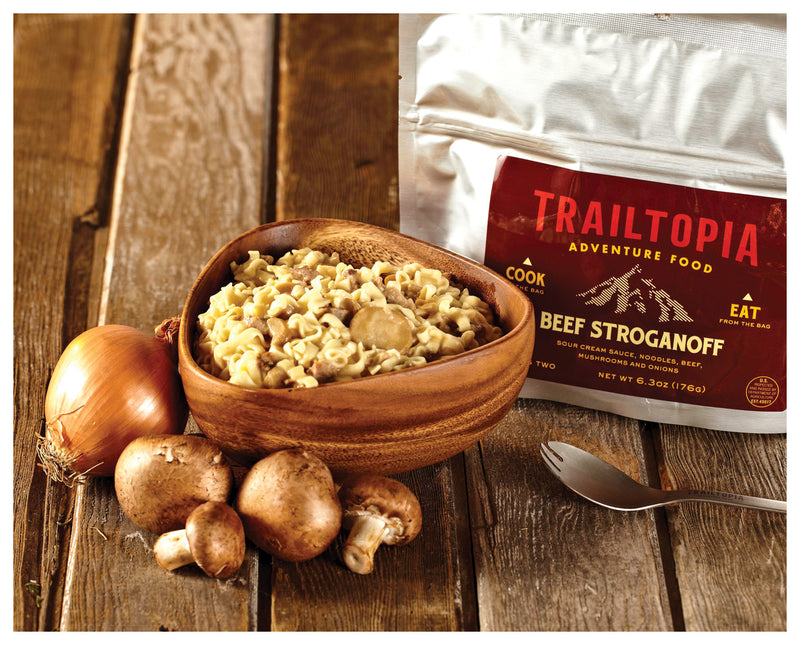 Load image into Gallery viewer, Trailtopia Beef Stroganoff Single Serving Meal - Delicious and Convenient Trail Food
