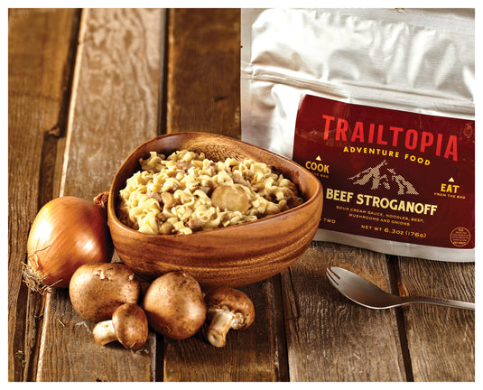 Trailtopia Beef Stroganoff Single Serving Meal - Delicious and Convenient Trail Food