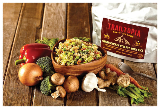 Trailtopia Gluten Free Ginger Chicken Single Serving Meal - Perfect for Outdoor Adventures!