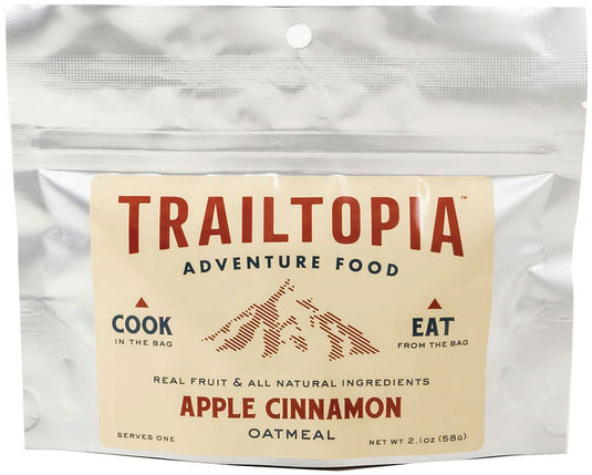 Trailtopia Oatmeal Apple Cinnamon Oatmeal Meals - Delicious and Nutritious Trail Food for Outdoor Adventures