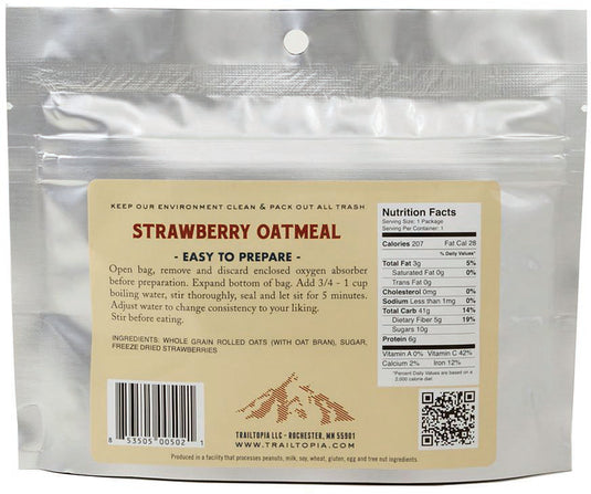 Trailtopia Strawberry Oatmeal: Delicious and Nutritious Trail Meals