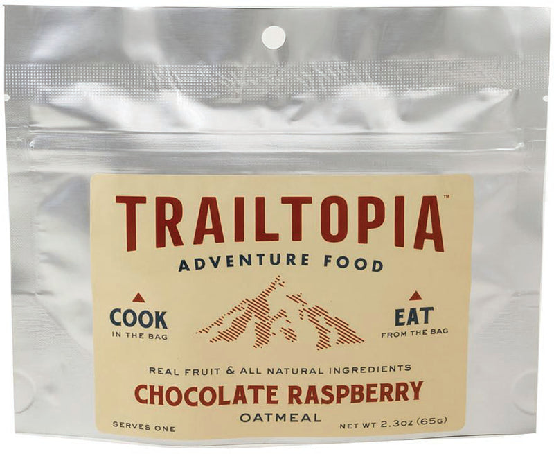 Load image into Gallery viewer, Trailtopia Oatmeal Raspberry Chocolate Oatmeal Meals - Delicious and Nutritious Trail Food for Outdoor Adventures
