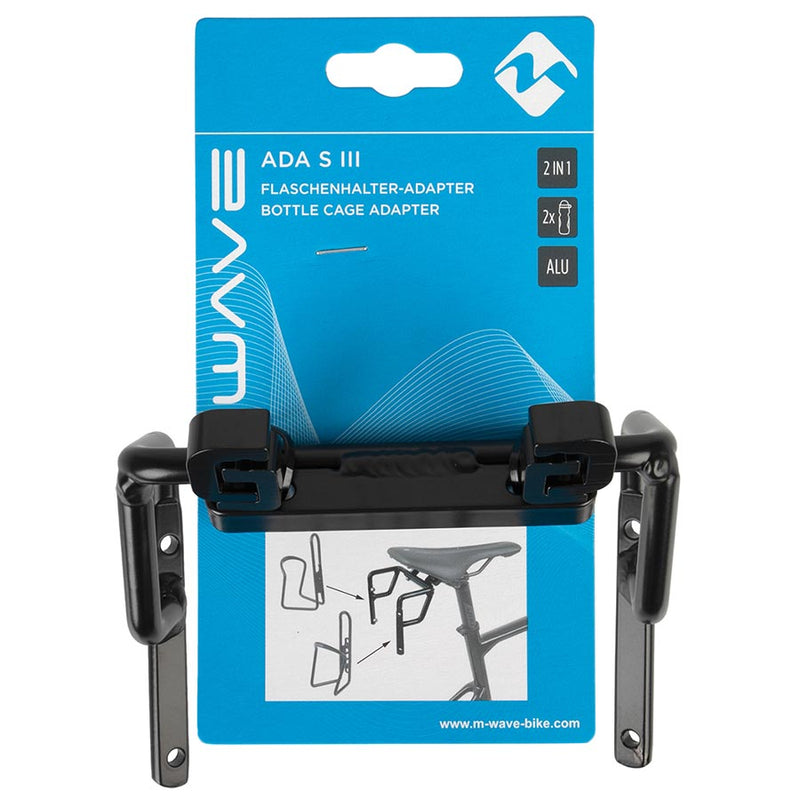 Load image into Gallery viewer, M-Wave Ada S III Bottle Cage Mount, Mounts on the seat rails and allows the installation of 2 bottle cages while still

