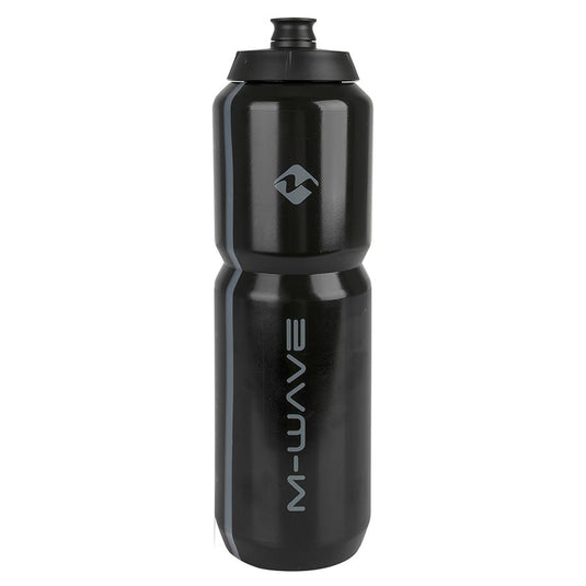 M-Wave PBO 1000 Water Bottle, 1000ml / 34oz, White on Black