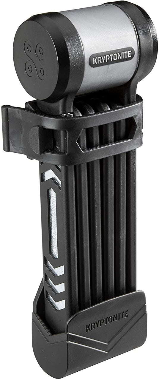 Kryptonite Keeper 585 Folding Lock: 85cm 3mm Black 2 Keys Included