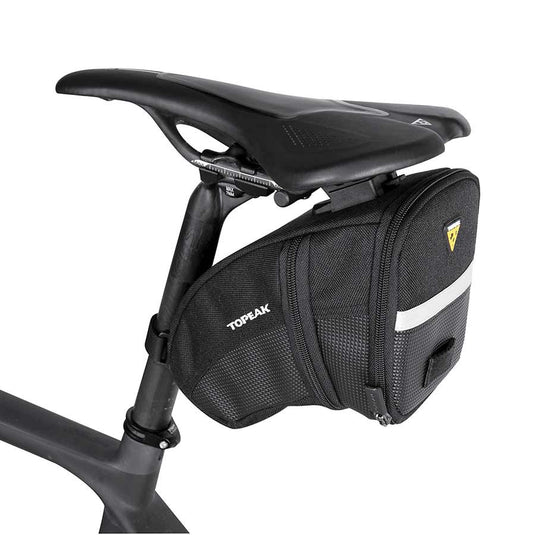 Topeak Aero Wedge Seat Bag Large Black Water Weather Resistant Cordura