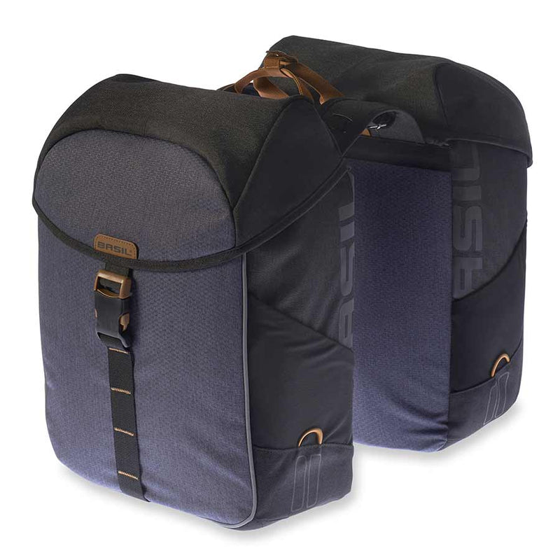 Load image into Gallery viewer, Basil Miles Double Bag Pannier, 34L, Black
