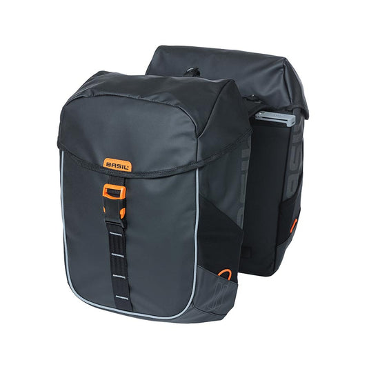 Basil Miles MIK Pannier 34L, Black/Orange