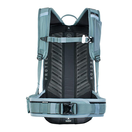 EVOC FR Lite Race Protector backpack, 10L, Steel/Copen Blue, S