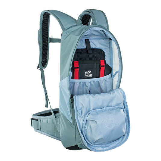 EVOC FR Lite Race Protector backpack, 10L, Steel/Copen Blue, S