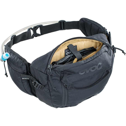 EVOC HIP PACK 3l Hydration Bag, Volume: 3L, Bladder: Not included, Black