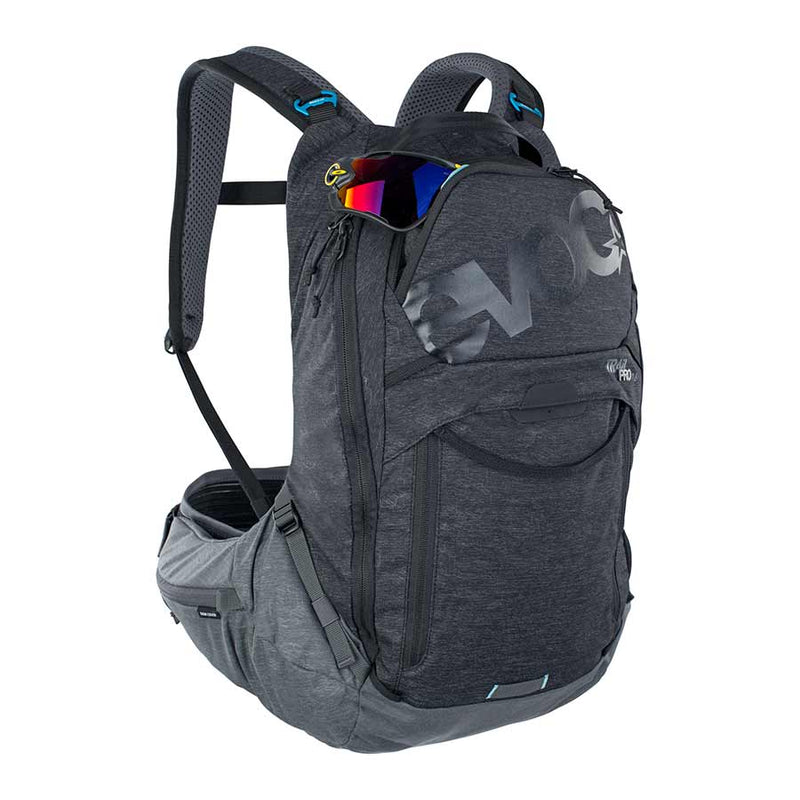 Load image into Gallery viewer, EVOC Trail Pro 16 Protector backpack, 16L, Carbon/Grey, LXL
