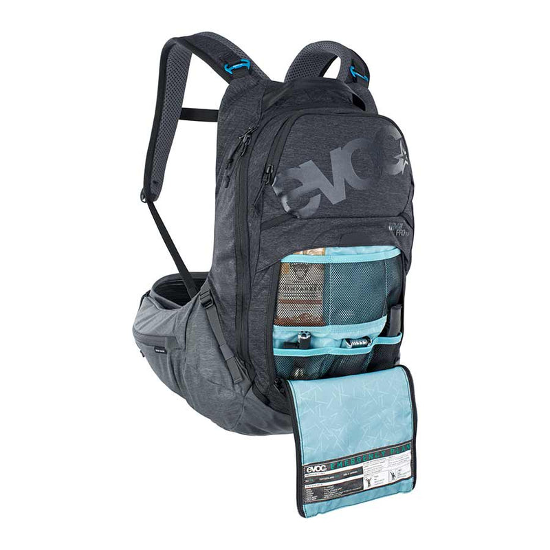 Load image into Gallery viewer, EVOC Trail Pro 16 Protector backpack, 16L, Carbon/Grey, SM
