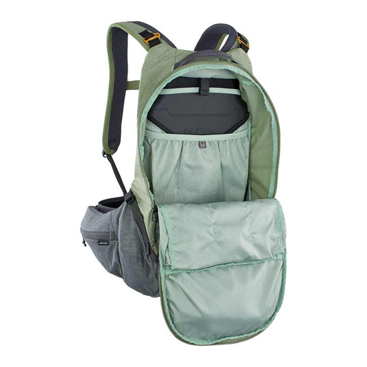EVOC Trail Pro 16 Protector backpack, 16L, Light Olive/Carbon Grey, LXL
