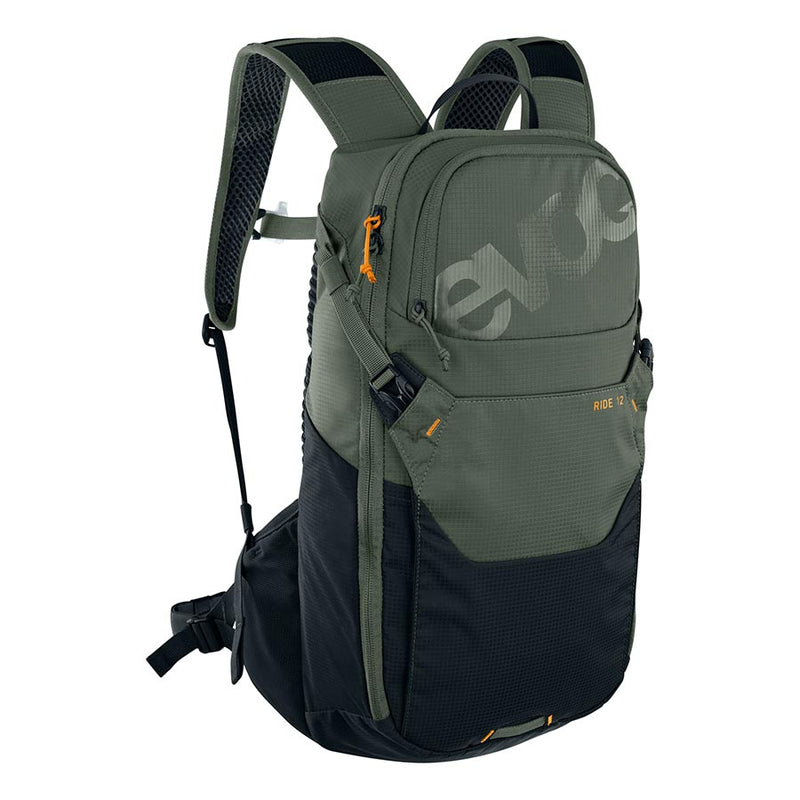 Load image into Gallery viewer, EVOC Ride 12 Hydration Bag Volume: 12L, Bladder: Included (2L), Dark Olive/Black
