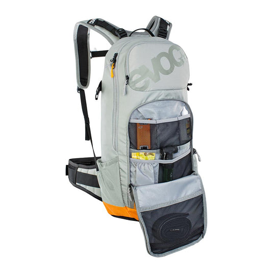 EVOC FR Enduro E-Ride 16 Protector backpack, 16L, Stone/Bright Orange, ML