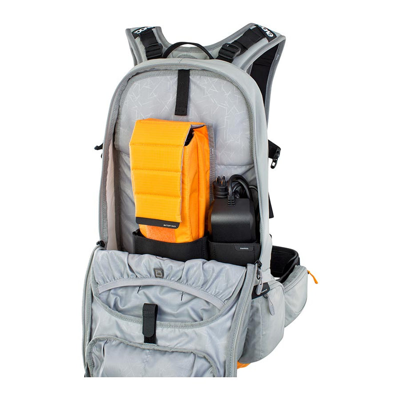 Load image into Gallery viewer, EVOC FR Enduro E-Ride 16 Protector backpack, 16L, Stone/Bright Orange, ML
