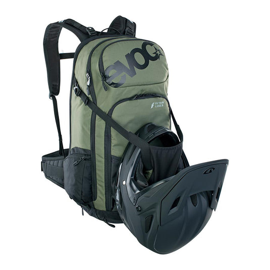 EVOC FR Tour E-Ride 30 Protector backpack, 30L, Dark Olive/Black, ML