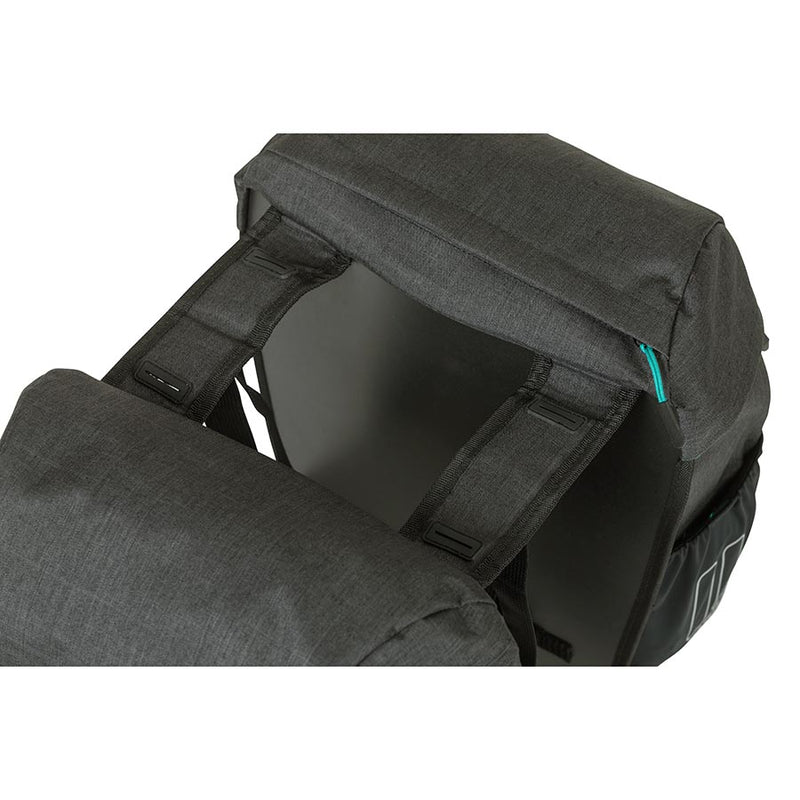 Load image into Gallery viewer, Basil Discovery 365D Double Pannier Bag Black 11.8x5.9x12.2in UBS / Straps
