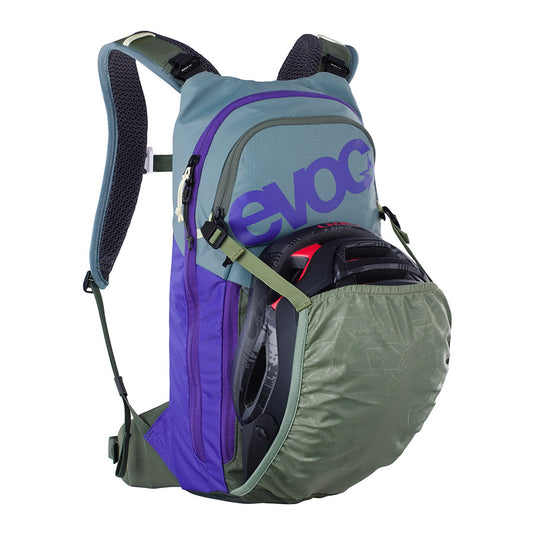 EVOC Stage 6 + 2L Bladder Hydration Bag, Volume: 6L, Bladder: Included (2L), Steel/Violet/Dark Olive