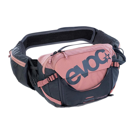 EVOC Hip Pack Pro 3 +1.5L Bladder, Hip Pack, 3L, Included (1.5L), Dusty Pink/Carbon Grey