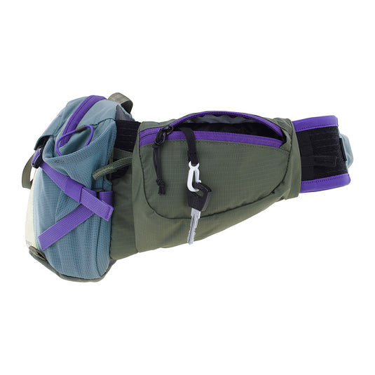 EVOC Hip Pack Pro 3 +1.5L Bladder, Steel/ Violet/ Dark Olive