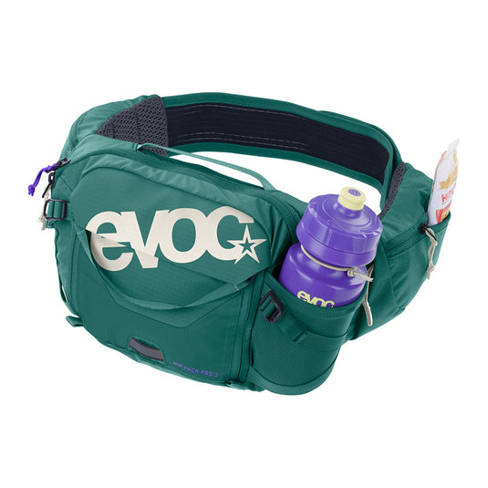 EVOC Hip Pack Pro 3 +1.5L Bladder, Bottle Green