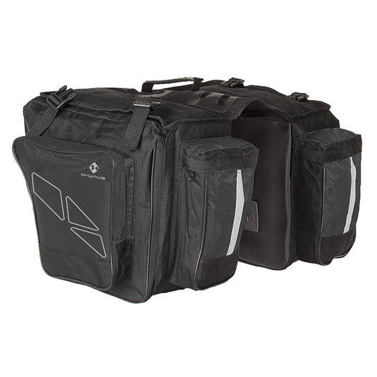 M-Wave Amsterdam Triple Pannier, 62L, Black